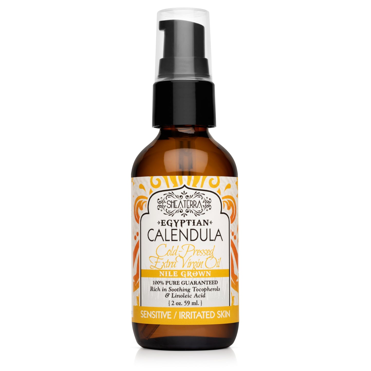 Shea Terra Egyptian Calendula Cold-Pressed Extra Virgin Oil, All Natural & Organic Oil Packed with Skin-Calming and Purifying Properties to Soothe