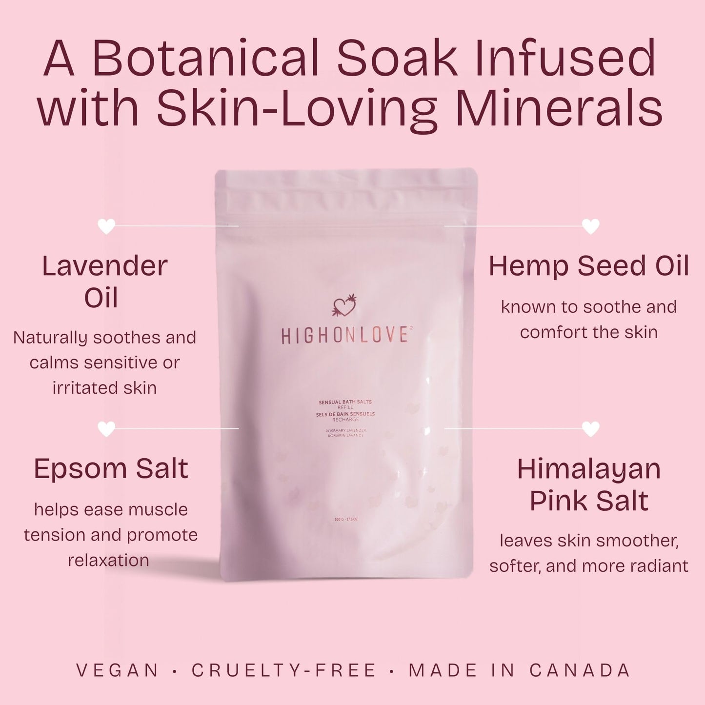 High On Love Bath Salts Refill (Rosemary Lavender) Beauty and Personal Care High On Love