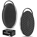 Metene 2 Pack Silicone Exfoliating Body Scrubber with Loop, Body Scrubber for Men and Women, Silicone Loofah for Shower, Soft Silicone and Bath