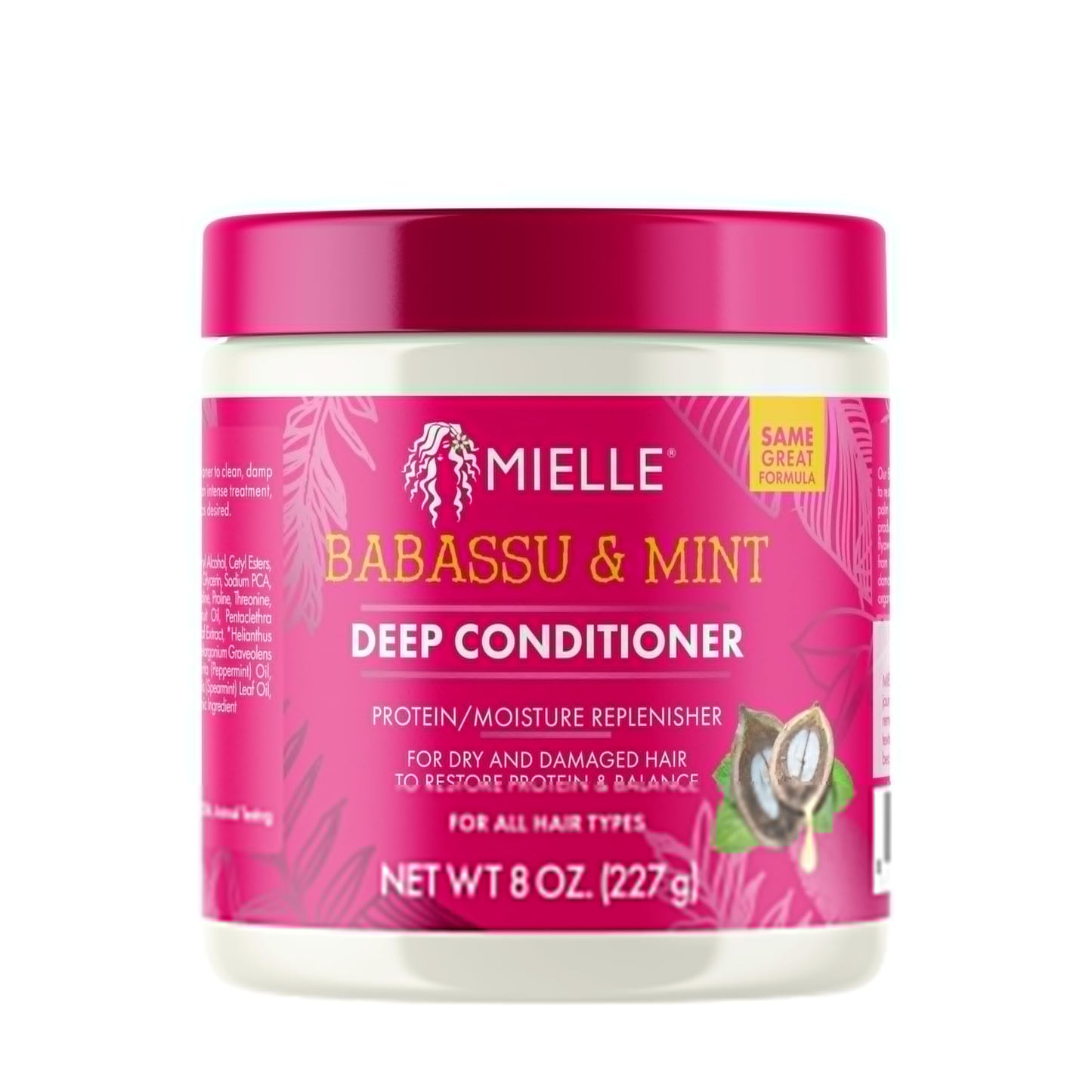 Mielle Organics Babassu & Mint Deep Conditioner with Protein, Moisturizing & Conditioning Deep Treatment, Hydrating Repair for Dry, Damaged, & Frizzy