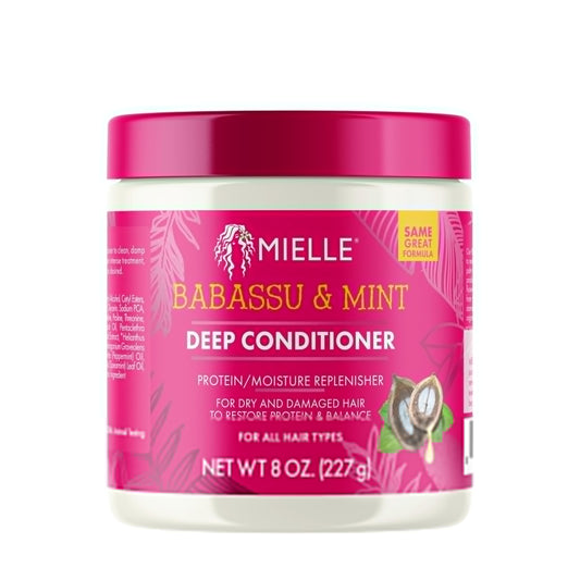 Mielle Organics Babassu & Mint Deep Conditioner with Protein, Moisturizing & Conditioning Deep Treatment, Hydrating Repair for Dry, Damaged, & Frizzy
