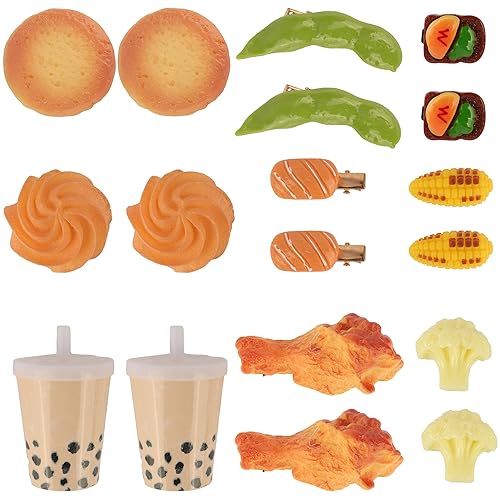 10 Pairs Hair Clips for Styling Salon Simulation Pattern Funny Cartoon Hair Accessories (Type A)