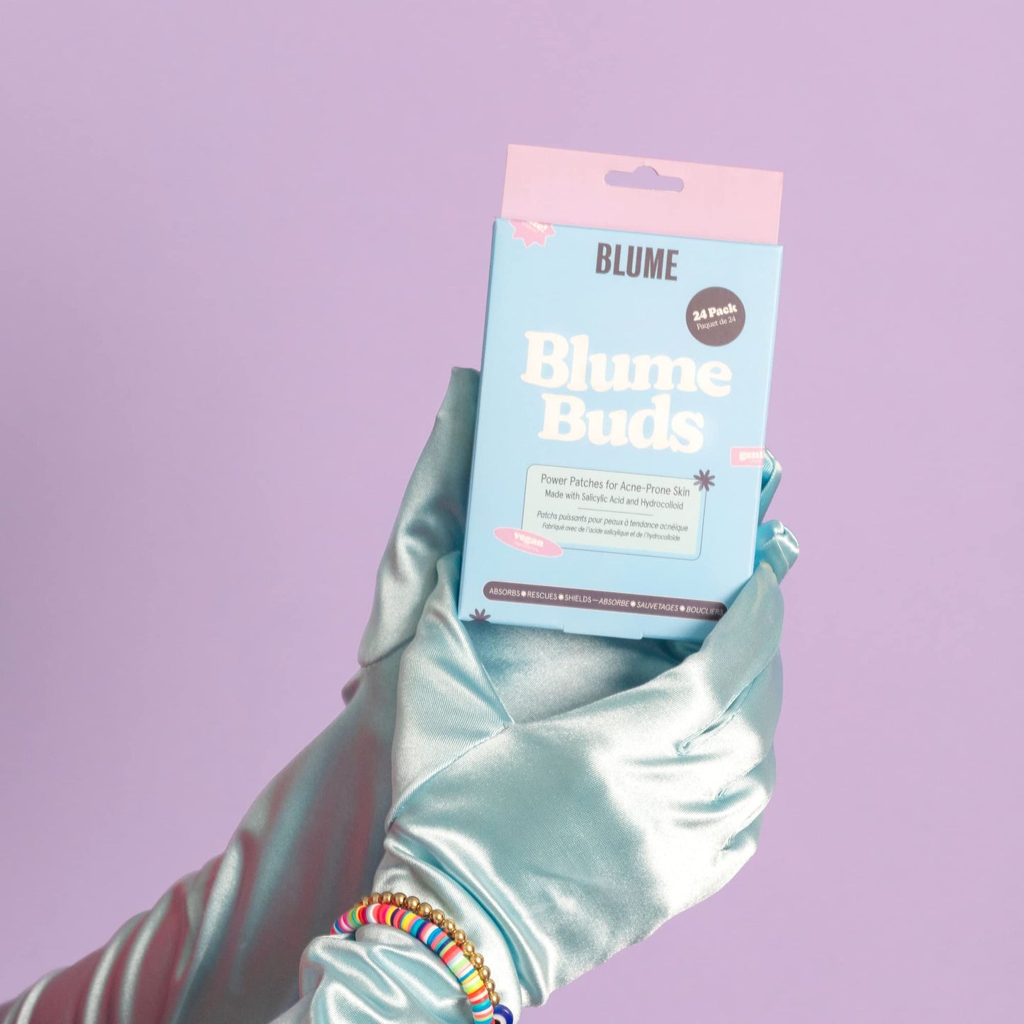 Blume Buds Salicylic Acid Pimple Patches for Face - Hydrocolloid Bandages to Help Absorb Oil & Speed Up Healing - Vegan & Biodegradable Acne Patches