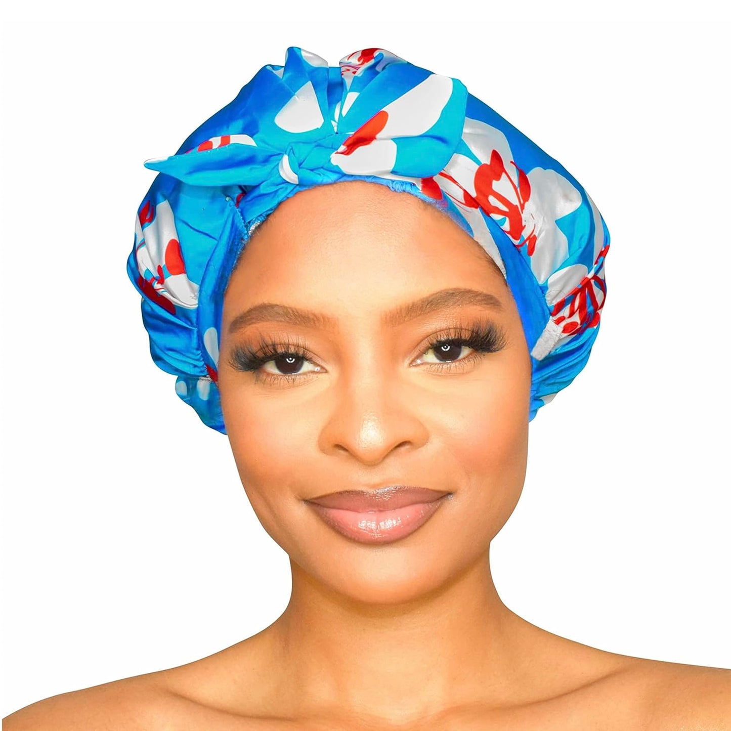 GRACE & COMPANY Luxury Shower Cap For Women - 100% Waterproof, Reusable, Washable & Breathable Shower Caps - Gramercy