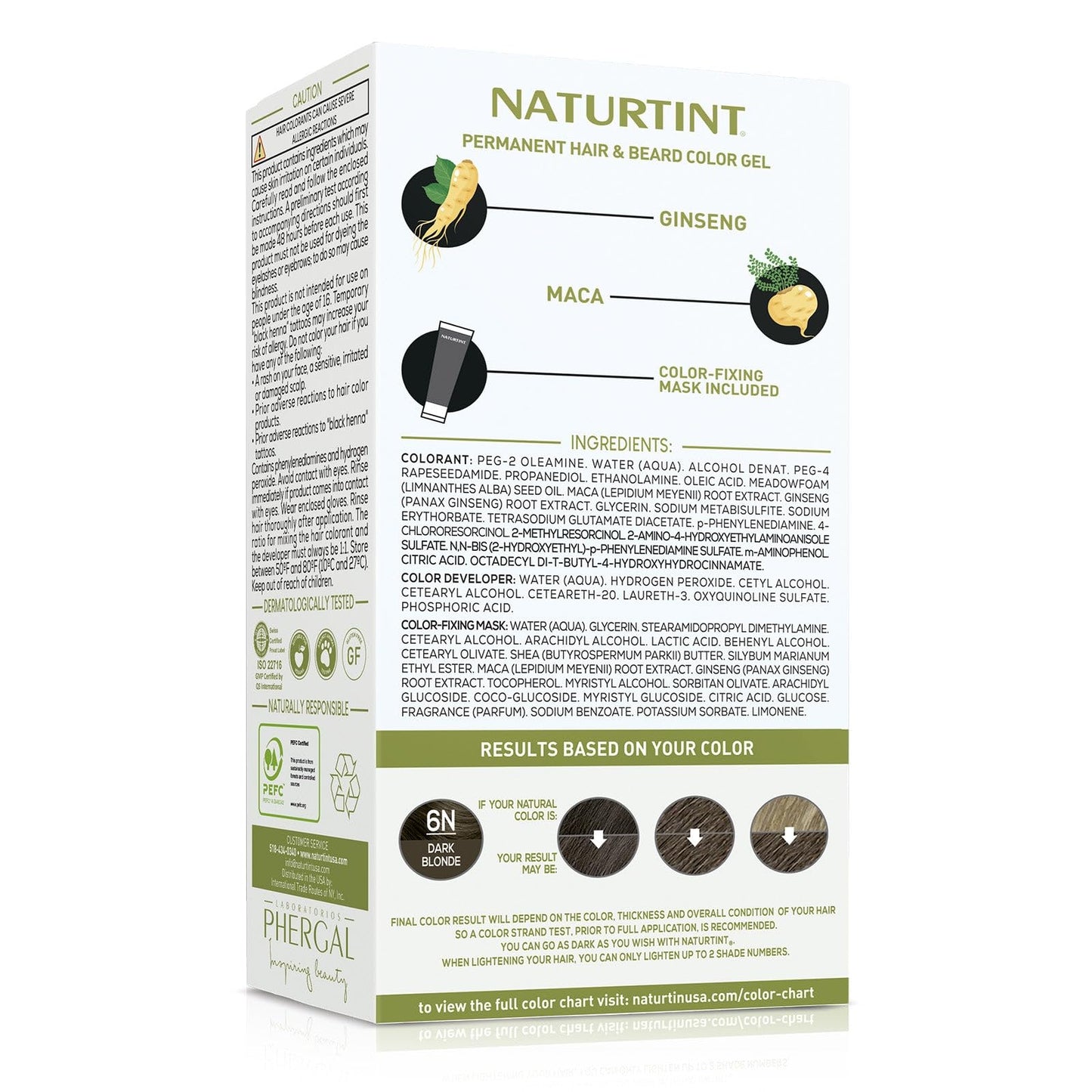 Naturtint Mens Permanent Hair Color for Hair Beard and Mustache (6N Dark Blonde)