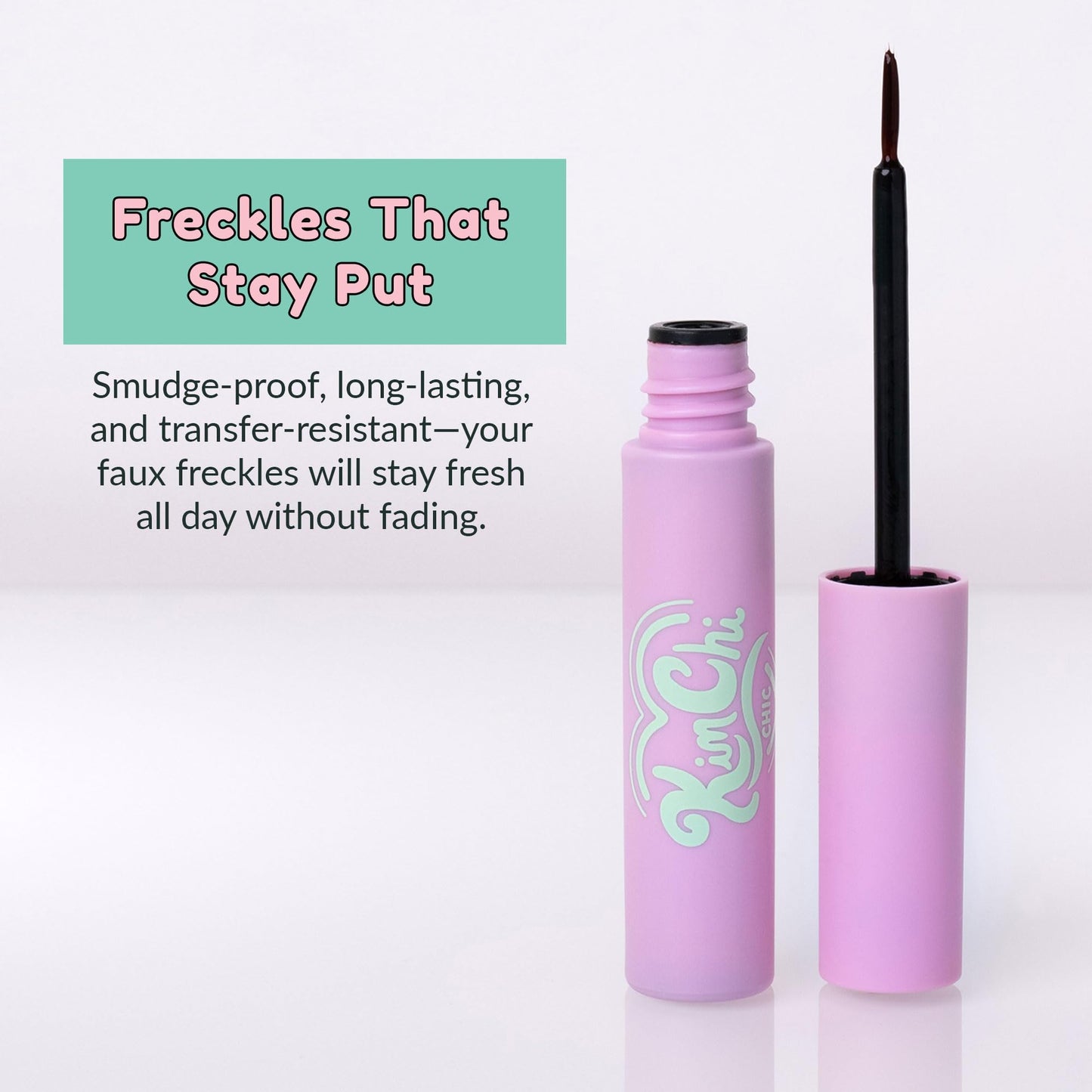 KimChi Chic Beauty Candy Girl Fake Freckle Pen, Natural-Looking and Fast-Drying Faux Freckles Face Makeup, Afternoon In The Flower Field Red-Brown