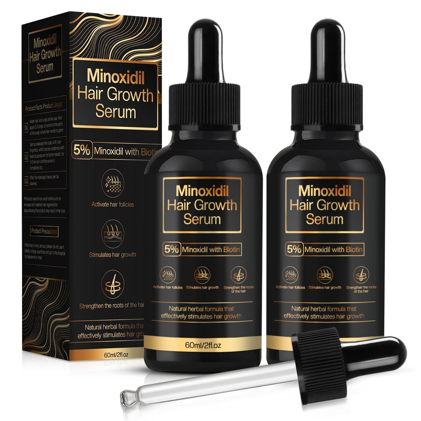 5% Minoxidil Hair Growth for Men and Women, Minoxidil Hair Growth Serum, Promotes Hair Growth, Strengthens Hair Follicles, Helps Prevent Hair Fall Beauty and Personal Care YKDILYHH Default Title
