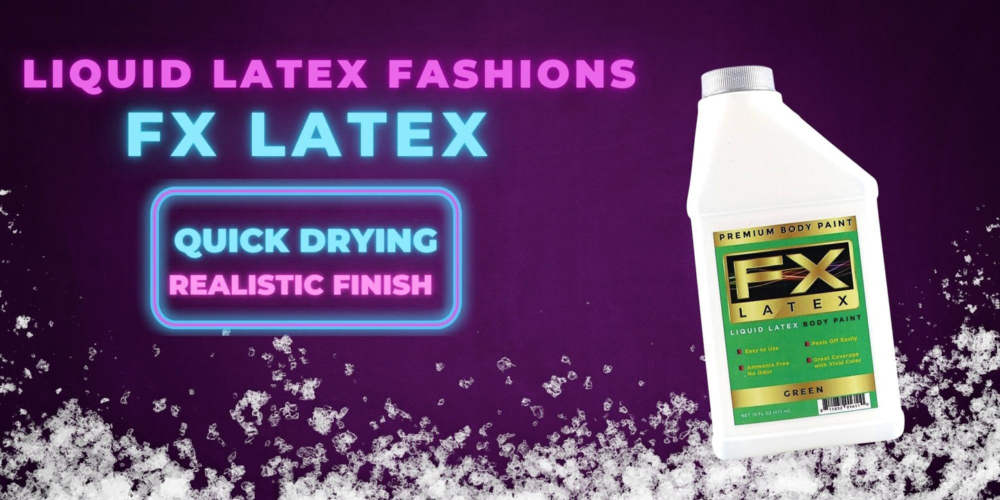 Liquid Latex - Face and Body Paint, Ammonia Free, Easy On and Off, Cosplay Makeup, Create Professional Monster, Zombie Arts 16 Oz (Green)