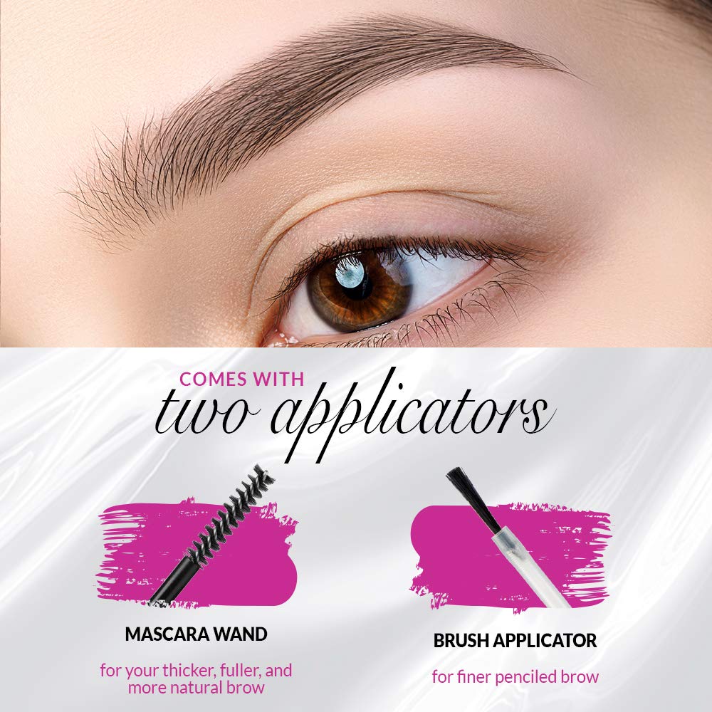 Model in a Bottle Eyebrow Sealer with Mascara & Brush Applicator - Waterproof, Smudge-Proof, Long-Lasting Eyebrow Gel Topcoat for Flawless All-Day