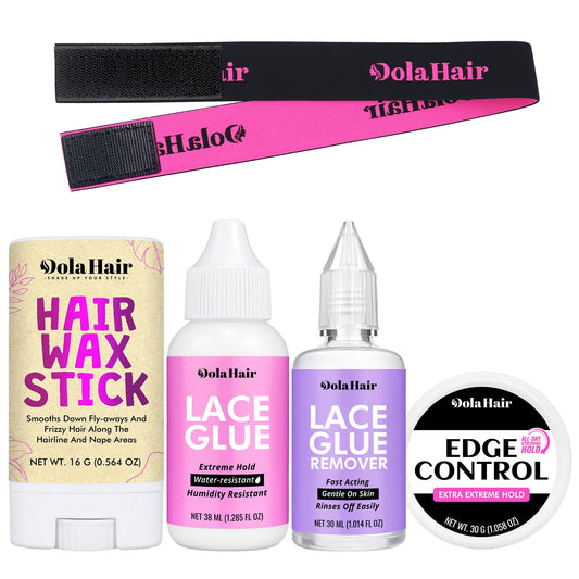 Dolahair Lace Wig Glue Kit - Waterproof Lace Front Adhesive for Wigs (Glue Kit-5pcs) Beauty & Personal Care Dolahair