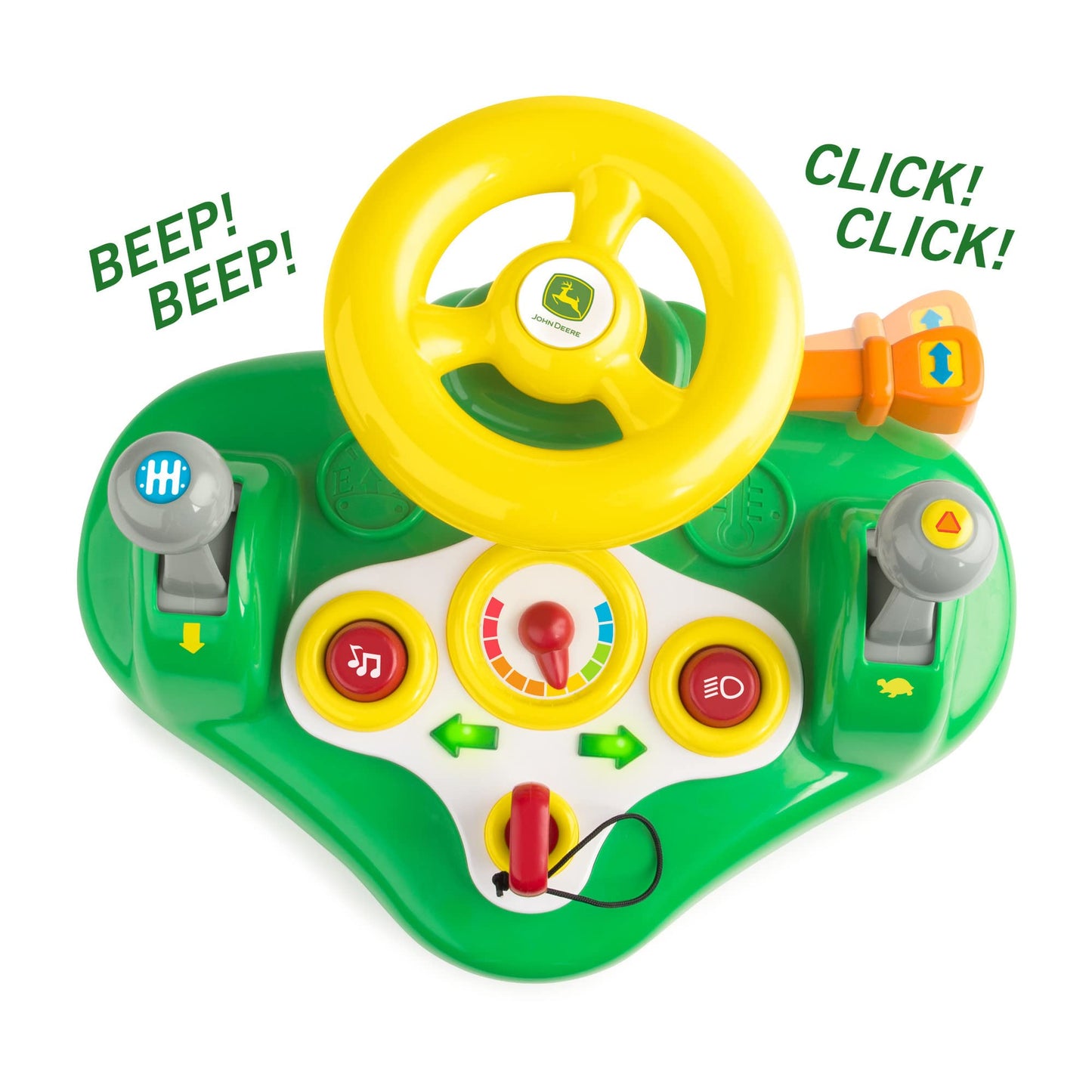 TOMY John Deere Busy Driver Steering Wheel Toy - Tractor Toy Activity Center for Toddlers - 12 Interactive Activities with Lights and Music - Ages 12…