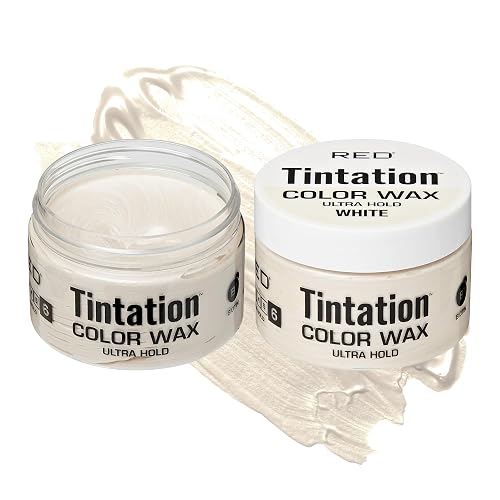 Red by Kiss Tintation Temporary Hair Color Wax - Vivid Instant Color, Ultra Hold, Water & Sweat Resistant, Curly Hair Safe, Non-Drying & Damage-Free