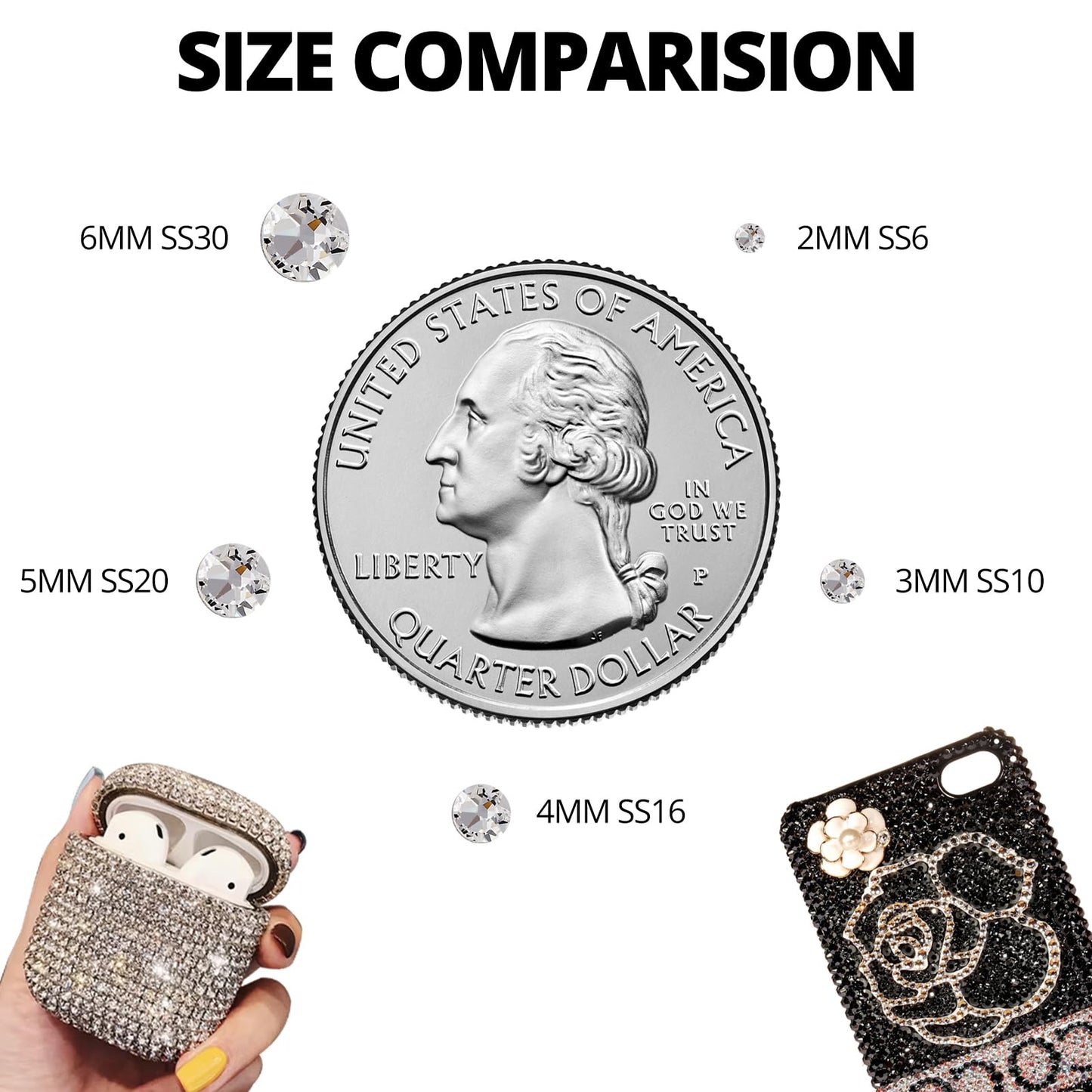 31000Pcs Tan Rhinestones Bedazzling, Multiple Sizes 2-6mm Flatback Gems Bedazzle Kit with B7000 Glue, Flat Back Resin Diamond Jewel Crystal Gemstone Beauty and Personal Care Worthofbest