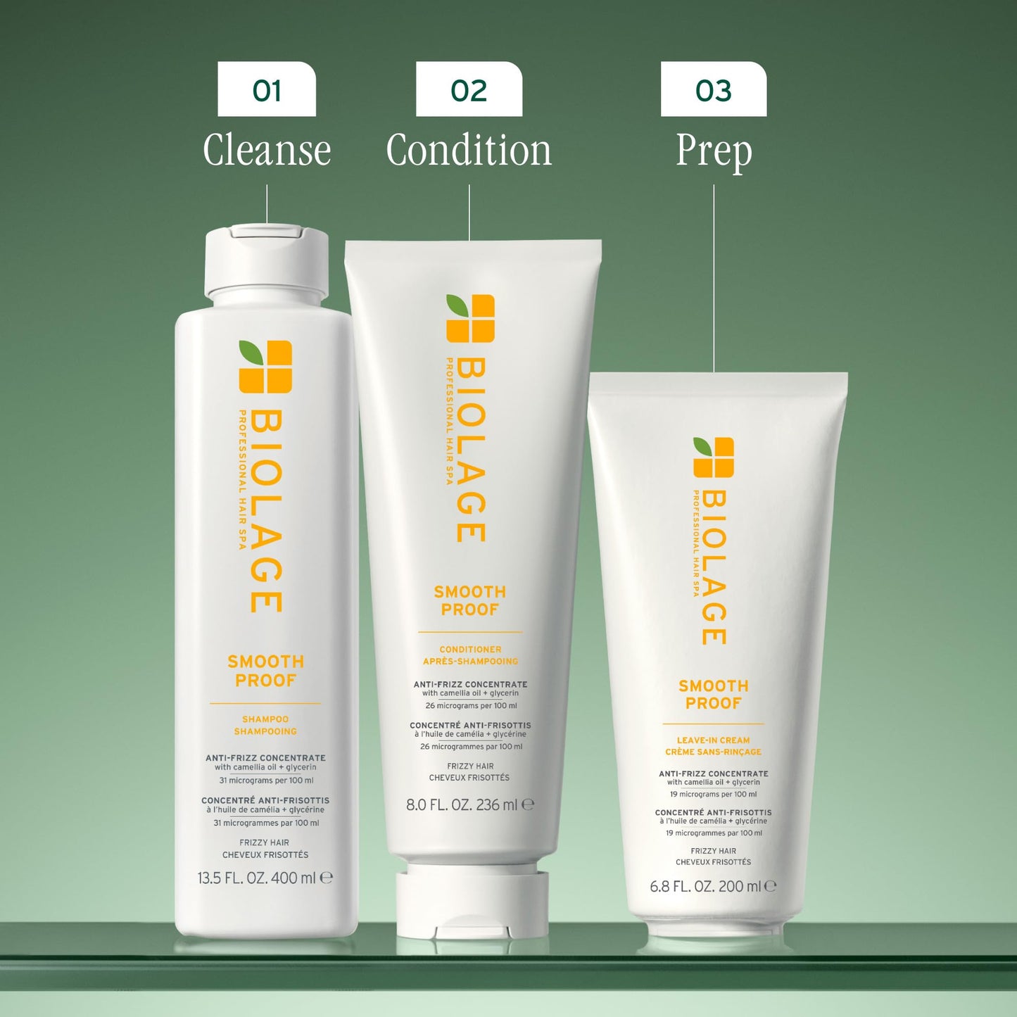 Biolage Smooth Proof Conditioner - Nourishes & Smooths Frizzy Hair, Detangles, Hydrates and Adds Shine, Infused with micro-dosed with Camellia Oil