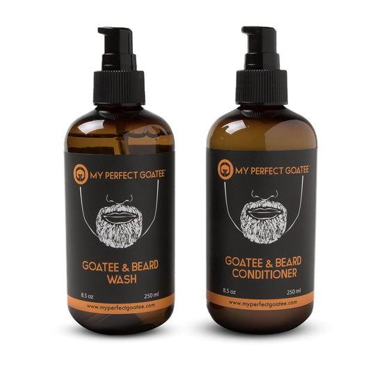 My Perfect Goatee Beard Wash and Conditioner Set for Men - Complete Beard Care Kit - 8.5oz Each - Softens & Strengthens - Eliminates Itch & Dandruff