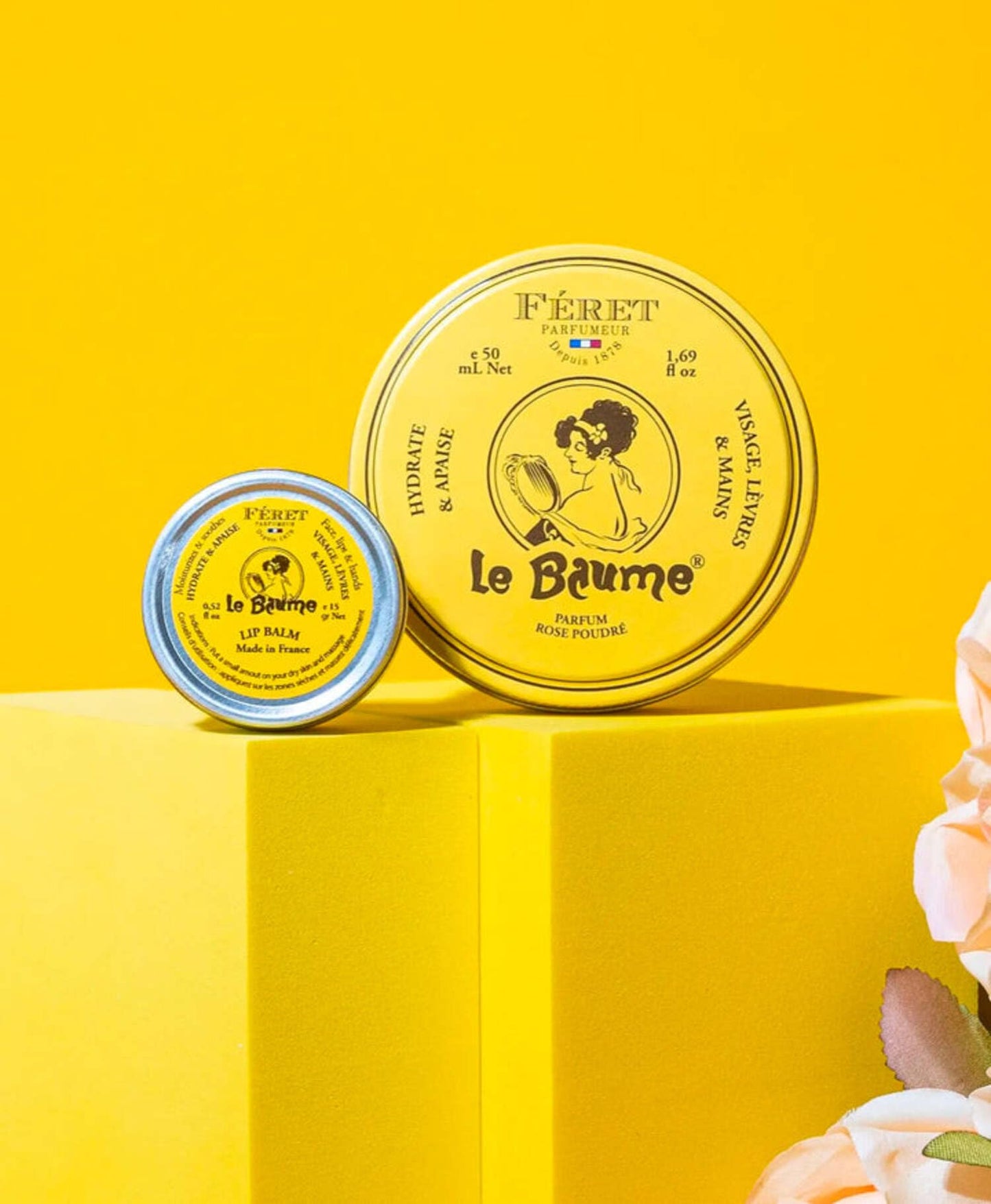Feret Parfumeur Le Baume Multi-Purpose Balm - Rose Poudré - Deeply Hydrating Moisturizer for Dry Cracked Skin, Lips & Cuticles - Natural Lip Balm Beauty and Personal Care Feret Parfumeur