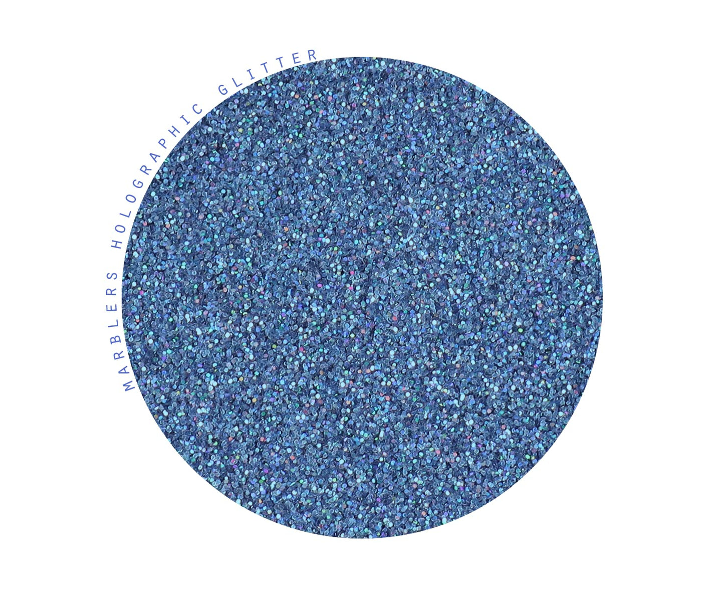 MARBLERS Holographic Glitter [Holo Denim] 1.5oz (42g) | Fine | Non-Toxic, Vegan, Cruelty-Free | Face, Body, Eyeshadow, Hair, Festival, Party Makeup |