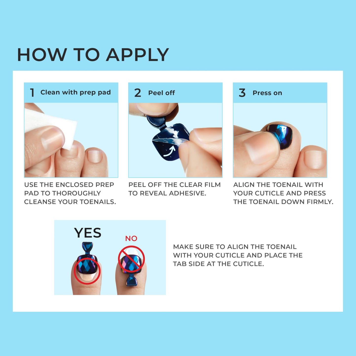 KISS imPRESS No Glue Pedi Press-On Nails, Design, 'Last Flowers', Medium Blue, Short Size, Squoval Shape, Includes 24 Nails, Prep Pad, Instructions Beauty & Personal Care imPRESS