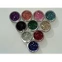 10 x Body Art Glitter Color pots - 5 Grams Each red Blue Black Green Silver Gold Purple Blue Orange Pink