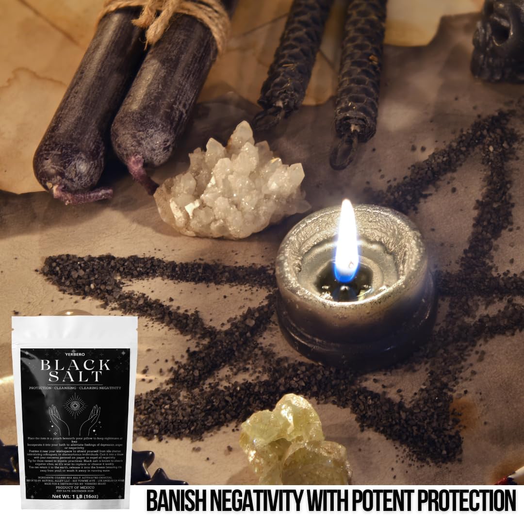 Yerbero - Black Salt for Protection 2oz (56g) - Sal Negra - Essential Wiccan & Witchcraft Supplies for Rituals, Spells, and Purification - Premium Sal Beauty and Personal Care YERBERO