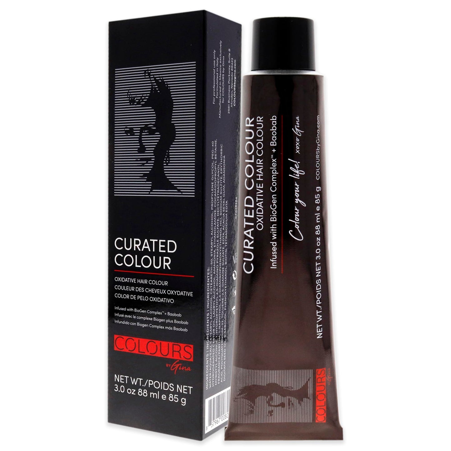 Colours By Gina Curated Colour - 5.22-5VV Intense Light Violet Brown by Colours By Gina for Unisex - 3 oz Hair Color