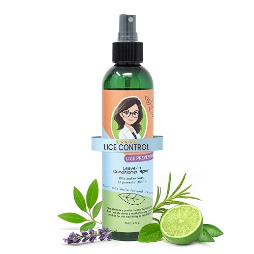 Mrs. Merlo Lice Prevention Leave-In Conditioner Spray for Kids - Natural Daily Detangler with Plant Oils & Extracts - Gentle, Non-Greasy Formula