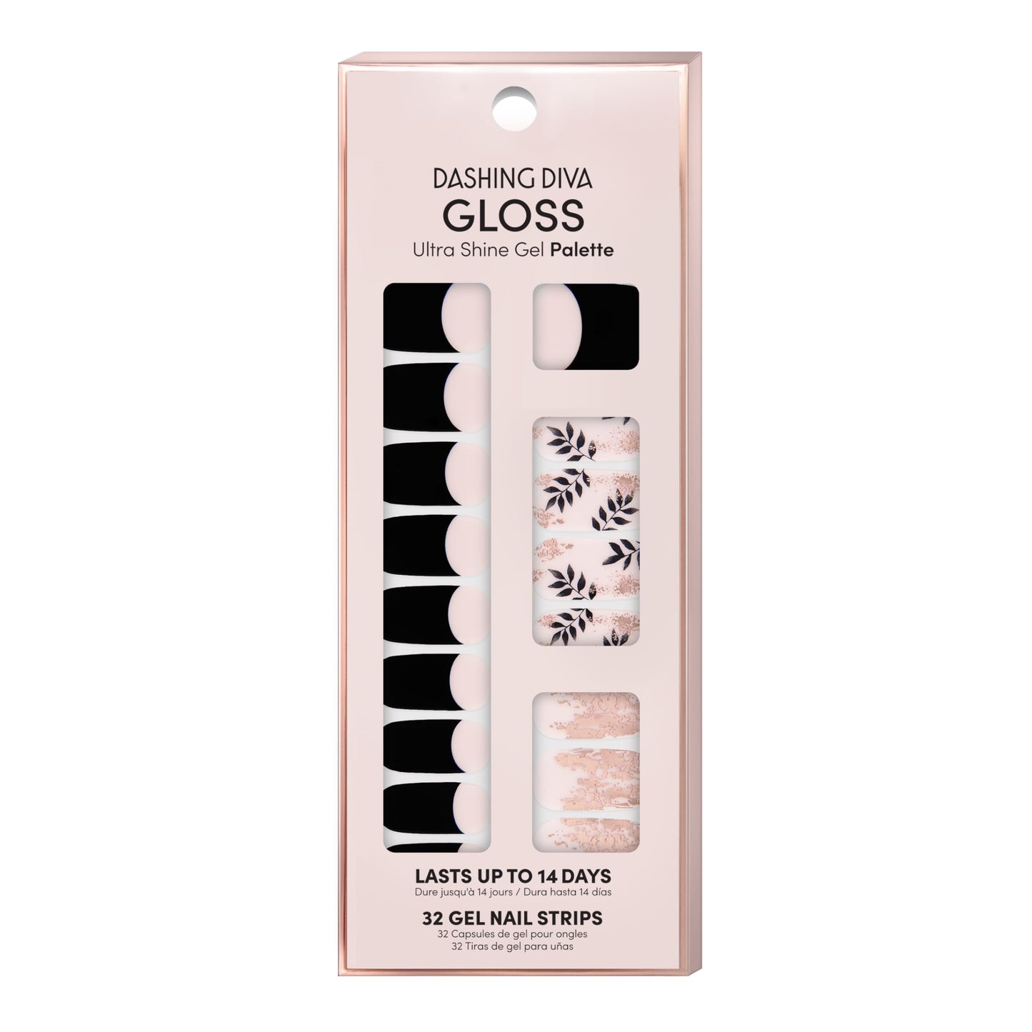 Dashing Diva Gloss Nail Strips - Touch of Gold | UV Free, Chip Resistant, Long Lasting Gel Nail Stickers | Contains 32 Nail Wraps, 1 Prep Pad, 1 Nail Beauty & Personal Care Dashing Diva