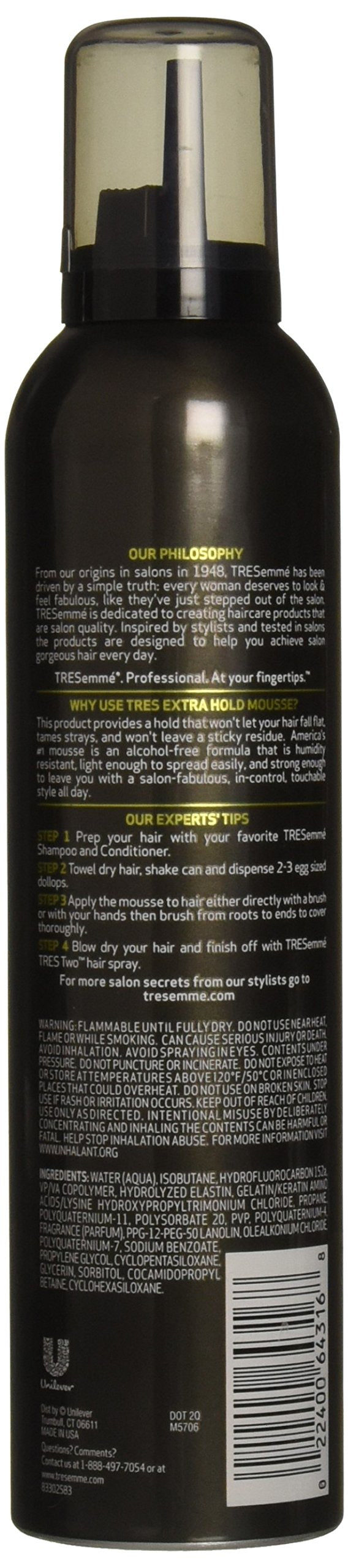 TRESemmé TRES Two Hair Mousse Extra Hold 10.5 oz
