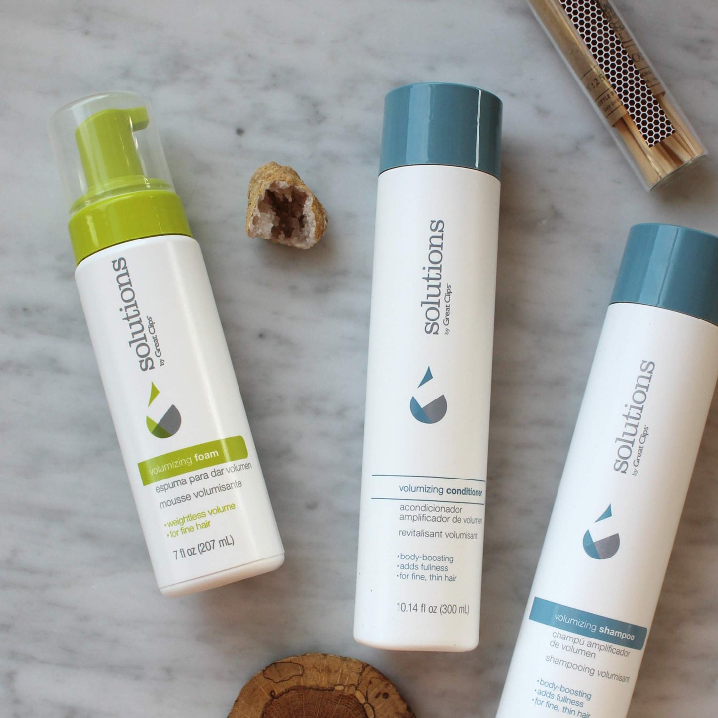 GREAT CLIPS Solutions Volumizing Foam, 7oz | Adds Volume, Softness, & Medium Control | Enhances Natural Shine | For Fine to Medium Hair