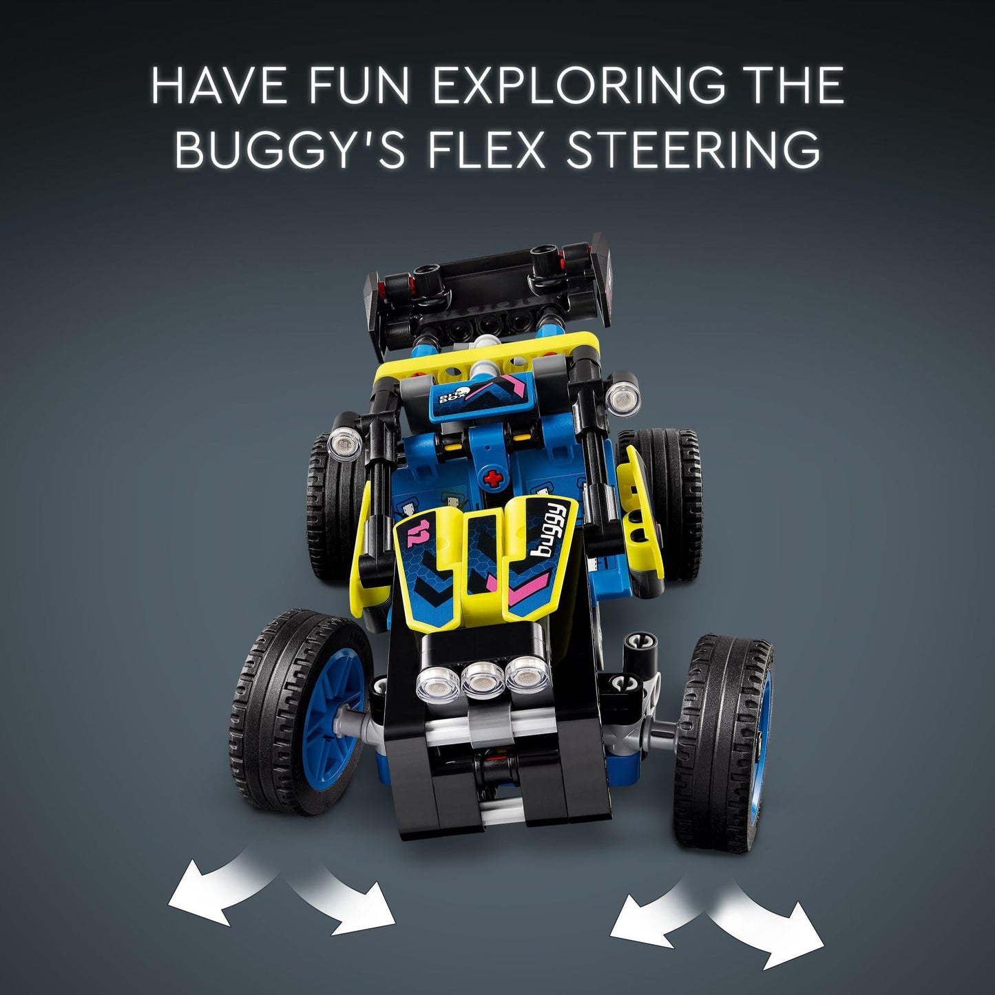 LEGO Technic Off-Road Race Buggy 42164, Buildable Car with 4-Cylinder Engine & Suspension, Cool Rally Toy for Boys & Girls Ages 8+