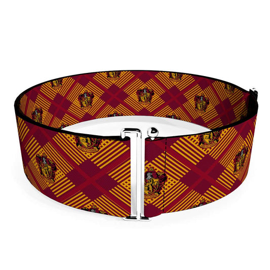 Belt Women's Cinch Harry Potter Gryffindor Crest Plaid Reds Gold 23 to 44 Inches