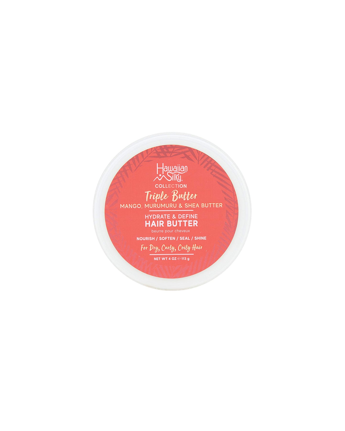 Hawaiian Silky Mango Murumuru & Shea Butter Hair Butter, 4 fl oz - Nourish, Soften, Seal & Shine