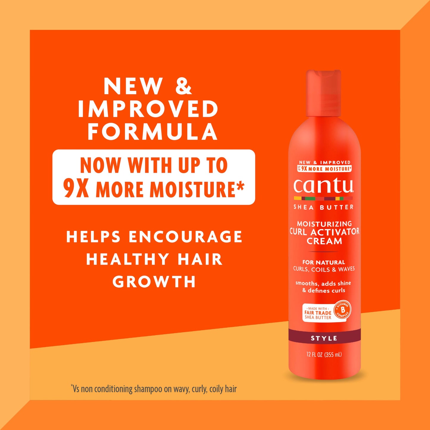 Cantu Shea Butter for Natural Hair Moisturizing Curl Activator Cream, 12 Fl Oz