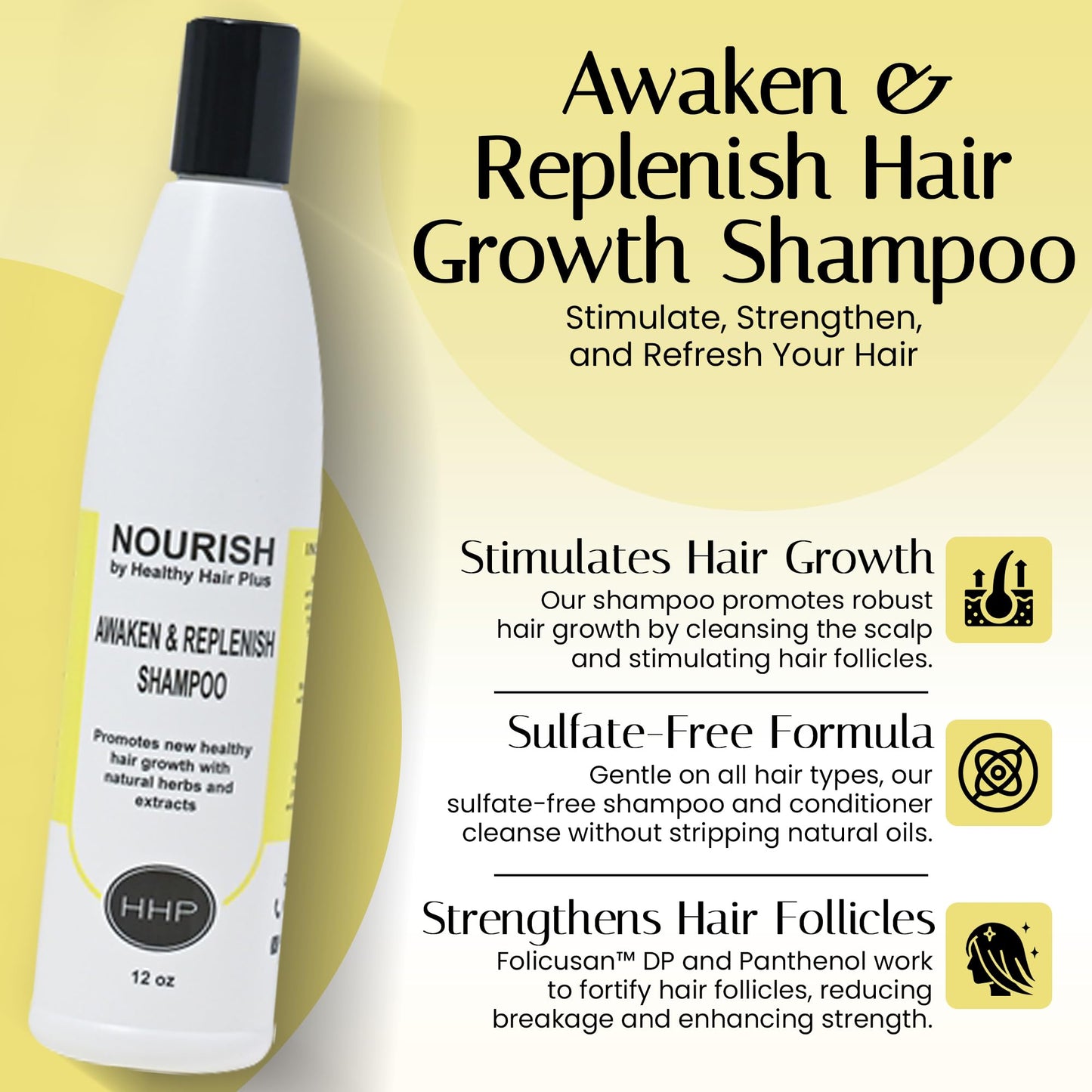 Nourish - Awaken And Replenish Combo - Hair Growth Shampoo & Conditioner for Thinning Hair Treatment