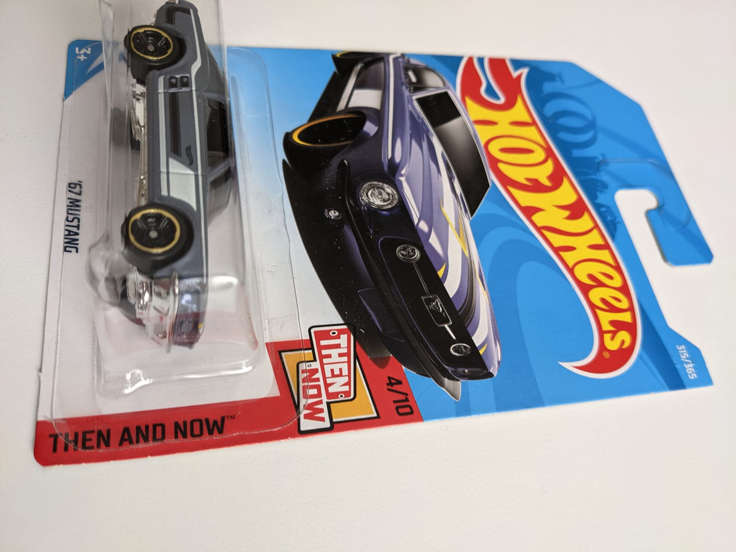 Hot Wheels Then and Now 4/10, Purple '67 Mustang 315/365 50TH Anniversary Card