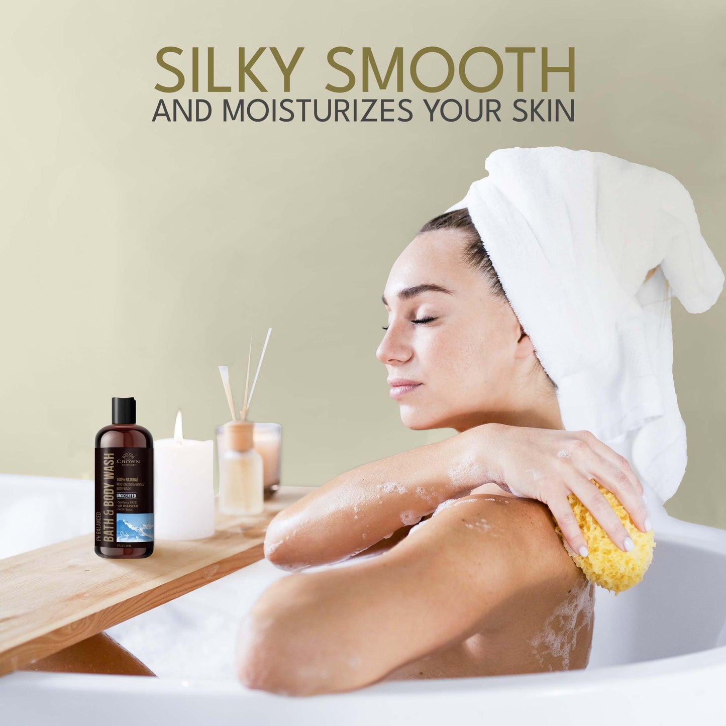 Natural Body Wash for Women, Men & Kids - Fragrance Free Body Wash - 12oz pH 5.5-Best pH Balance-Liquid Soap for All Skin Types-Moisturizing Sulfate
