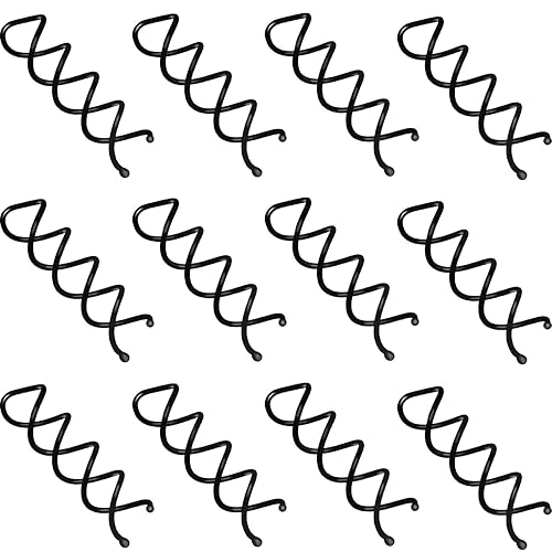 eBoot Spiral Hair Clip Spin Bun Stick, Hair Pick Set for DIY Hair Styles - 20 Pack (Black)