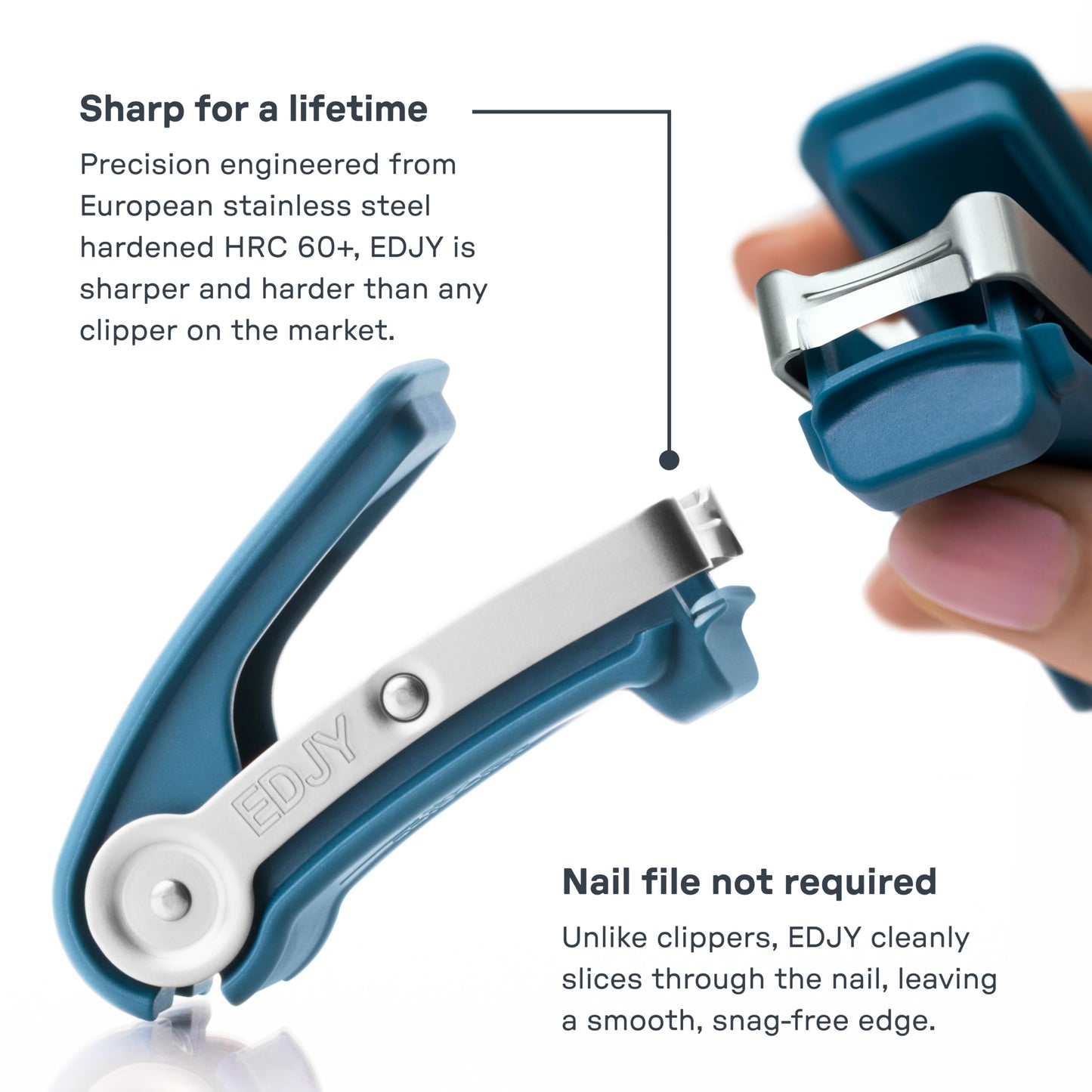 EDJY Toenail Cutter - Precision Stainless Steel Nail Cutter for Toenails | Sharp Blade, Ergonomic Design, Durable & Rust-Resistant | Ideal for Large Beauty and Personal Care EDJY