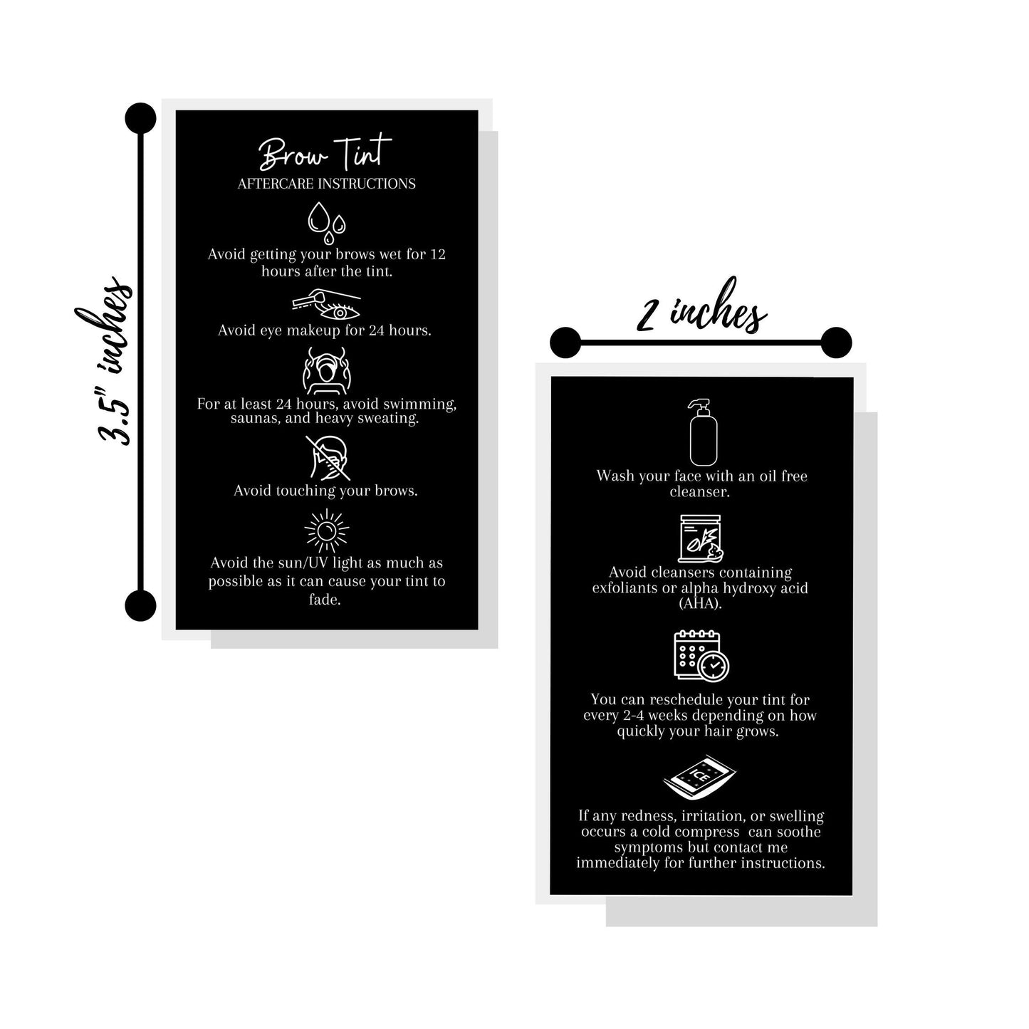 Boutique Marketing LLC | 50 Pack | Physical Printed 2 x 3.5 incheBoutique Marketing LLC BusinesBoutique Marketing LLC Card Size | Black with Icon
