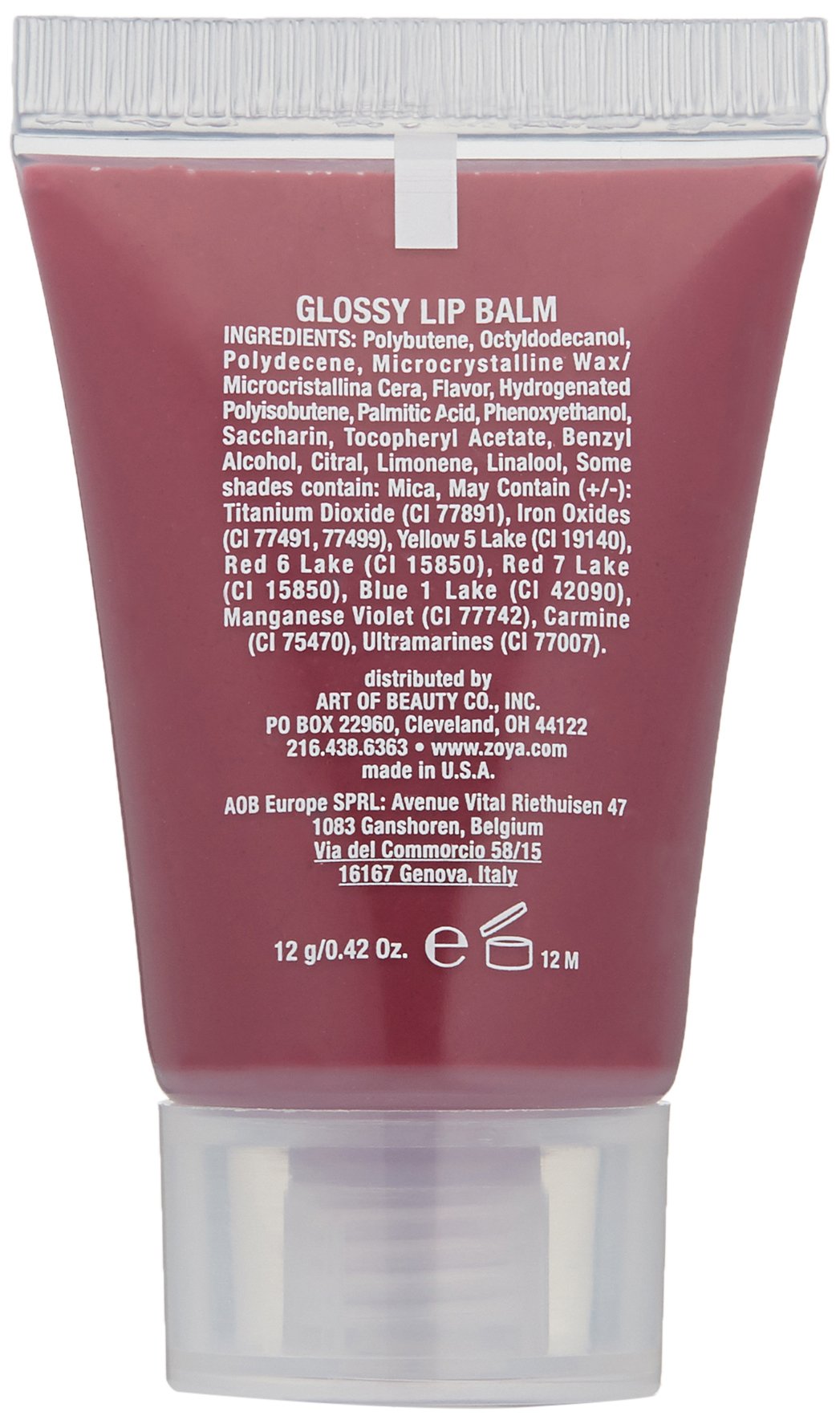 ZOYA Lip Gloss, Purr , 0.42 Ounce