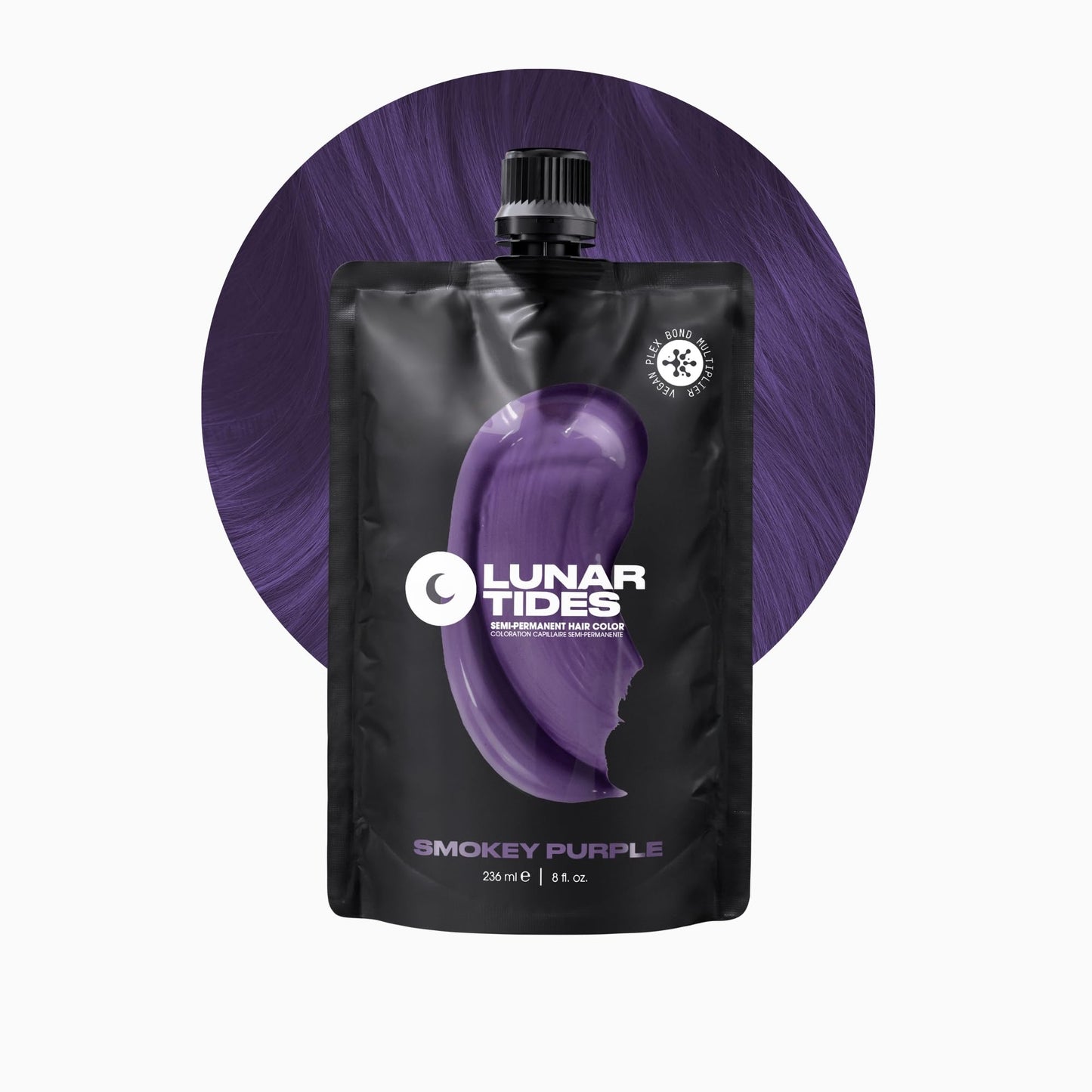 Lunar Tides Semi-Permanent Hair Color (43 colors) (Smokey Purple, 8 fl. oz.)