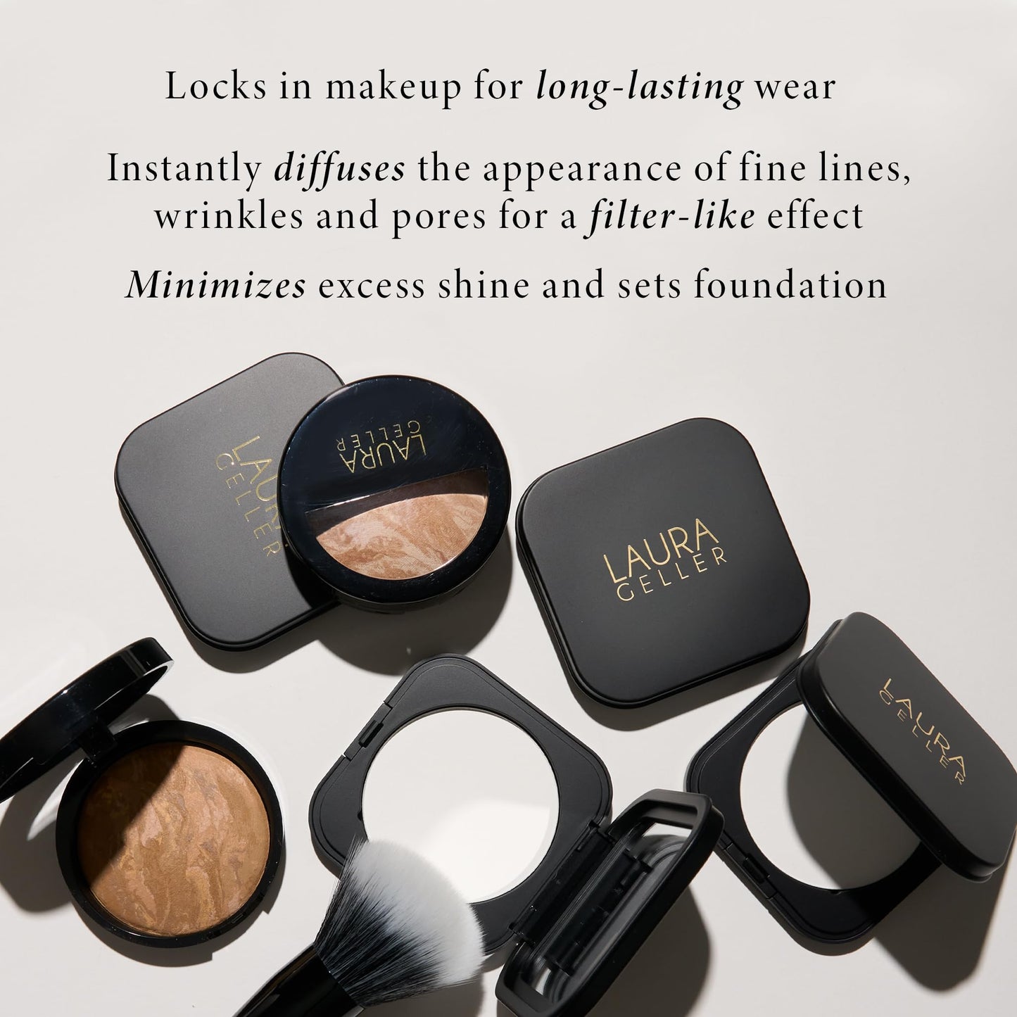 LAURA GELLER NEW YORK Matte Maker Pressed Setting Powder - Translucent - Setting Powder & Finishing Powder - Oil-Control - Filter-Like Matte Finish