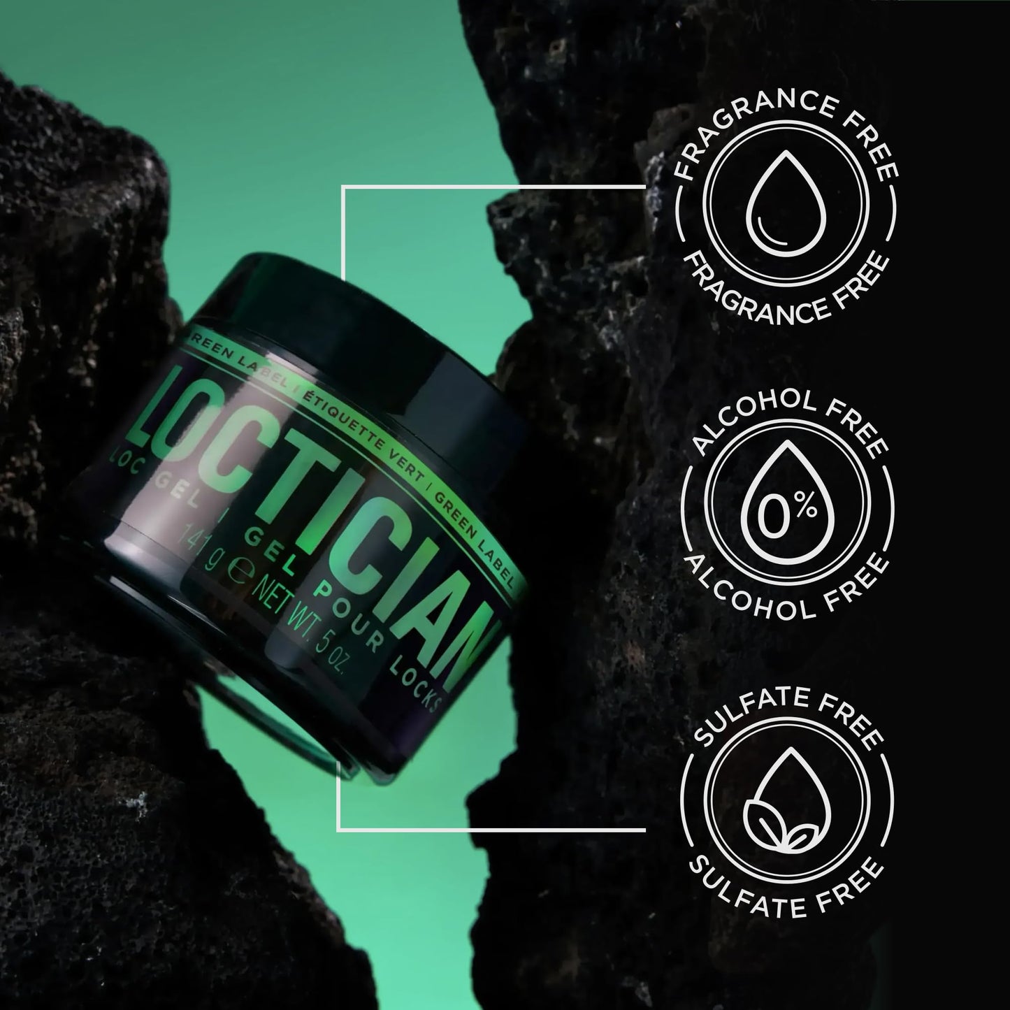 Style Factor LOCTICIAN Green Premium Pomade with Buriti & Avocado Oils Max Hold, Unscented, Clean, Expert Styling Gel for Locs, Twists, Braids for All