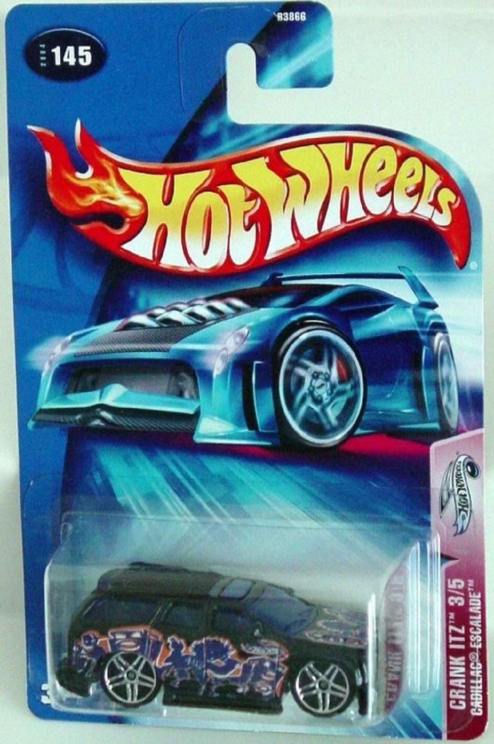 Hot Wheels 2004-145 Crank Itz 3/5 Cadillac Escalade Blue 1:64 Scale