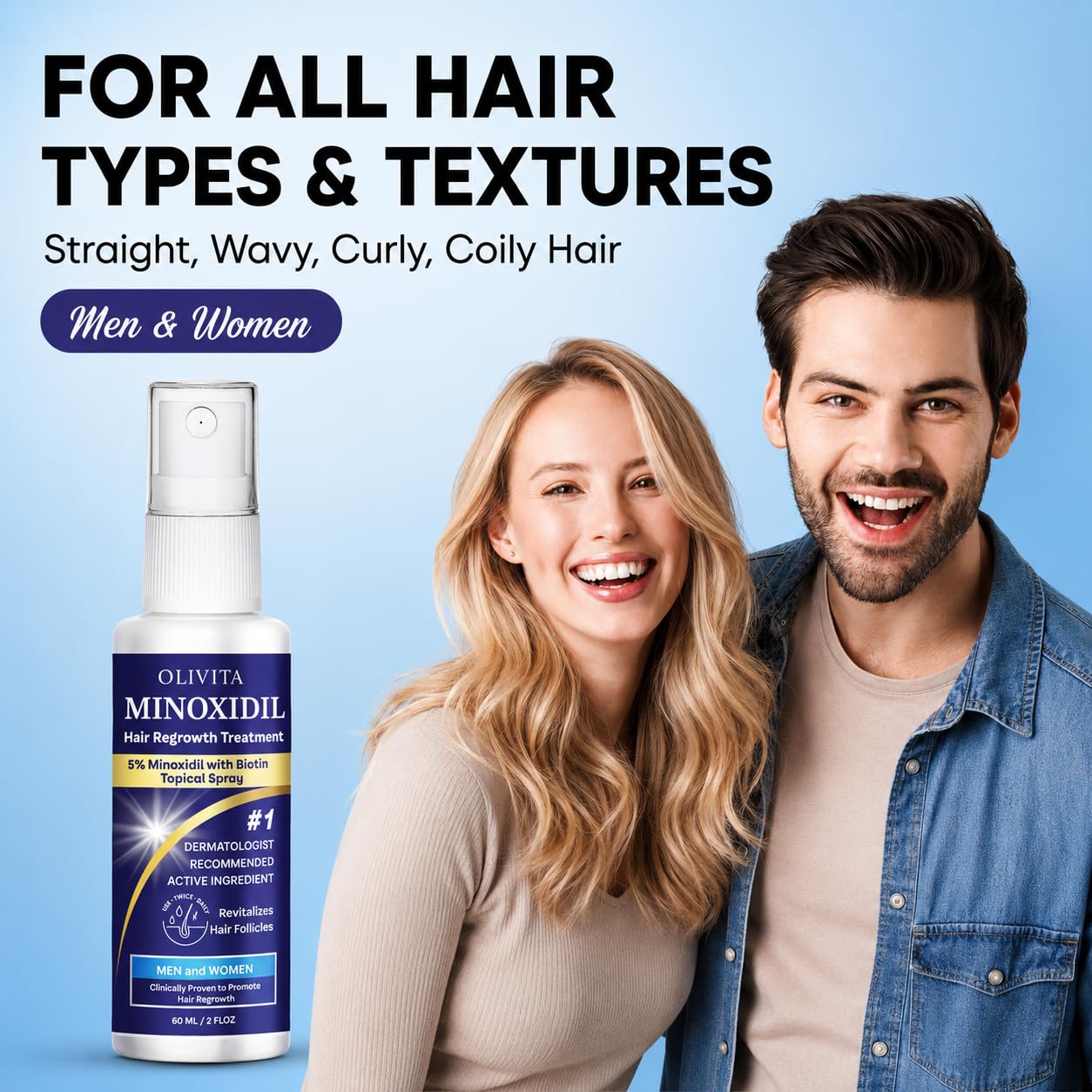 OLIVITA Daily Hair Grooming Spray for Men and Women Hair Growth Spray Beauty and Personal Care OLIVITA