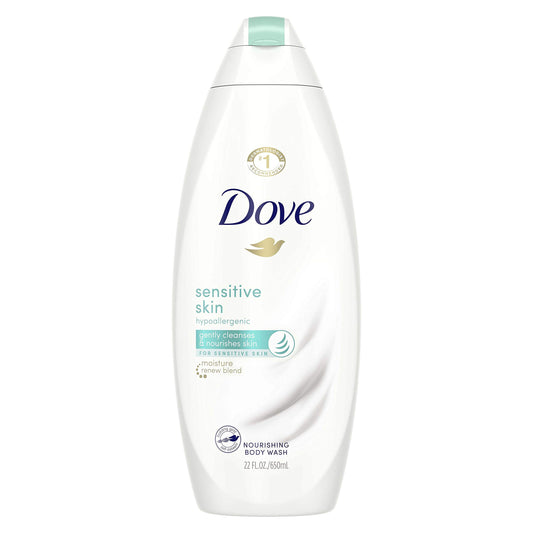Dove Hypoallergenic and Sulfate Free Body Wash Sensitive Skin Effectively Washes Away Bacteria While Nourishing Your Skin 22 oz