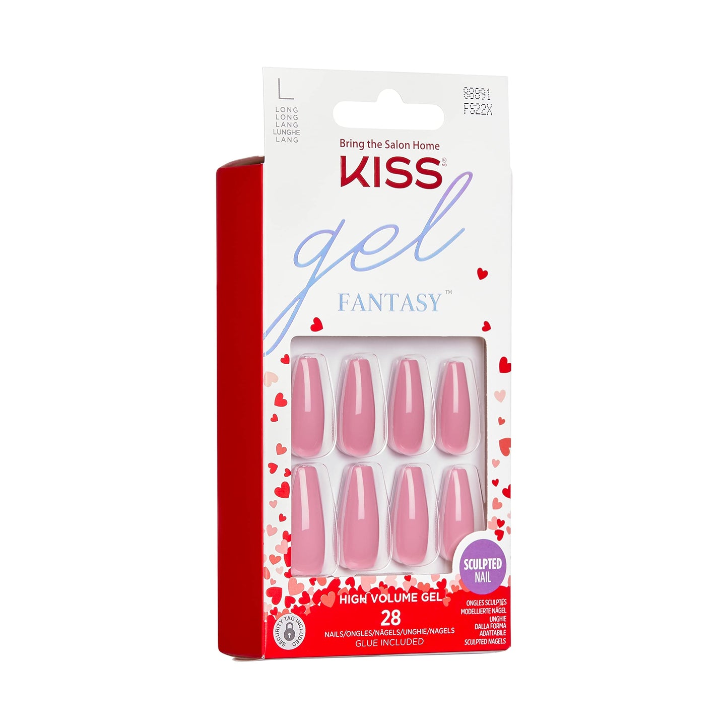 KISS Gel Fantasy Valentine’s Day Sculpted Nails, ‘Flower Bouquet’, 28 Count Beauty & Personal Care KISS