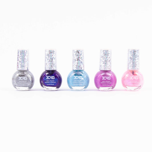 Make It Real Three Cheers for Girls - Holowave Nail Polish - Nail Polish Set for Girls & Teens - Includes 5 Colors - Non-Toxic Nail Polish Kit