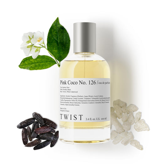 Twist Pink Coco No. 126 - Inspired by Narciso Poudree, Long-Lasting Perfume for Women, Vegan, Clean Ingredients, Jasmine & Narciso Poudree - Spray 100 Beauty & Personal Care HOUSE OF TWIST
