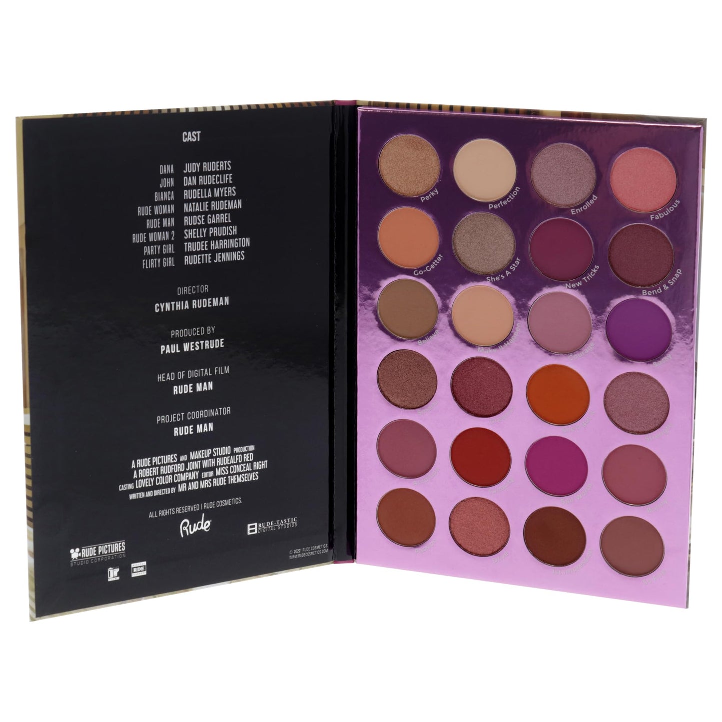Legally Nude 24 Eyeshadow Palette by Rude Cosmetics for Women - 0.98 oz Eye Shadow